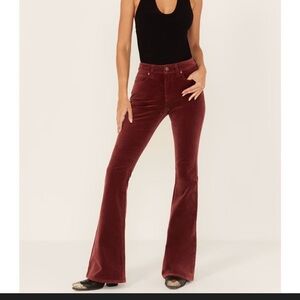 Shyanne Deep Burgundy Corduroy Pants
